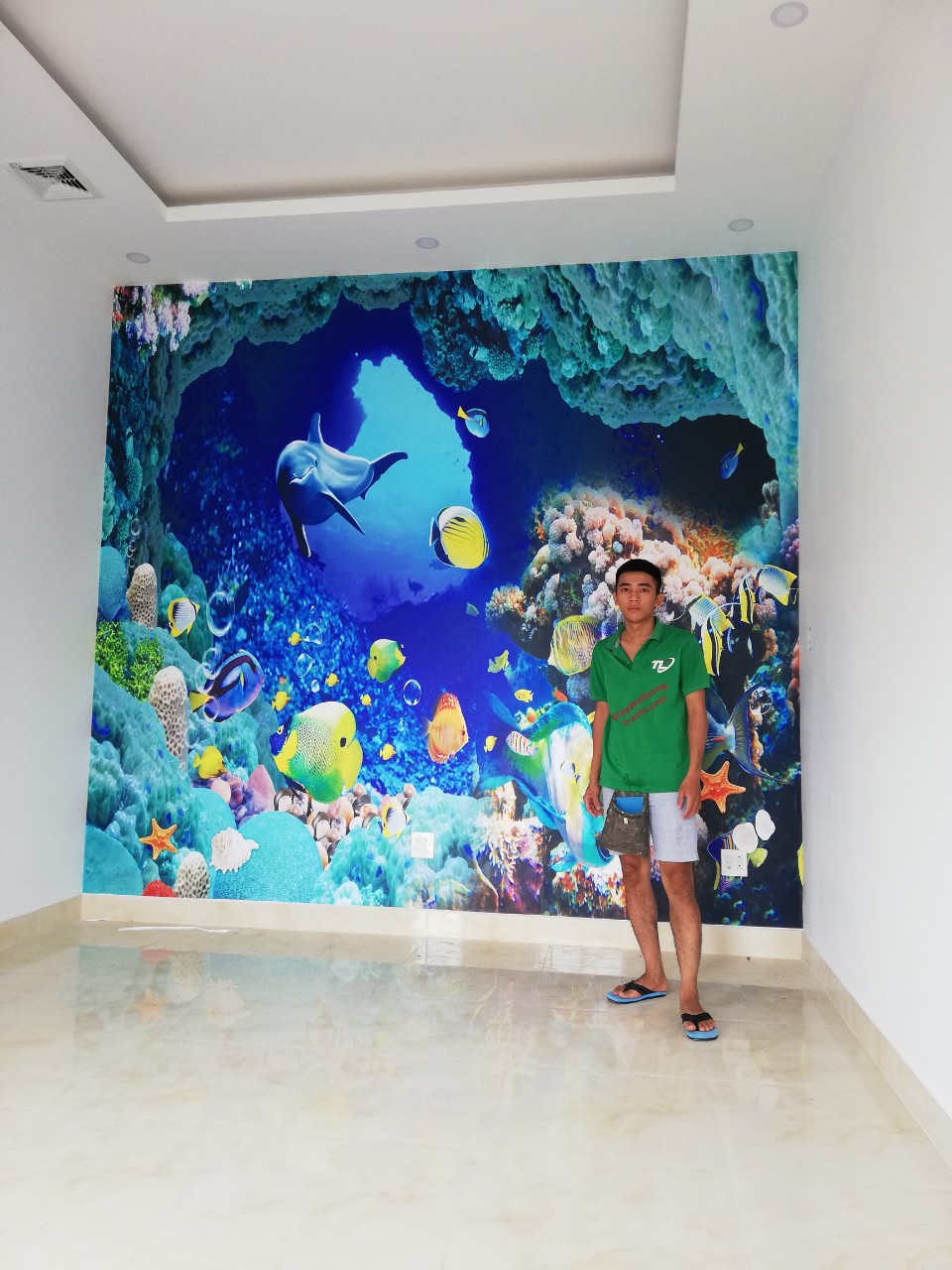 Trang trí nhà cửa bằng tranh dán tường 3D